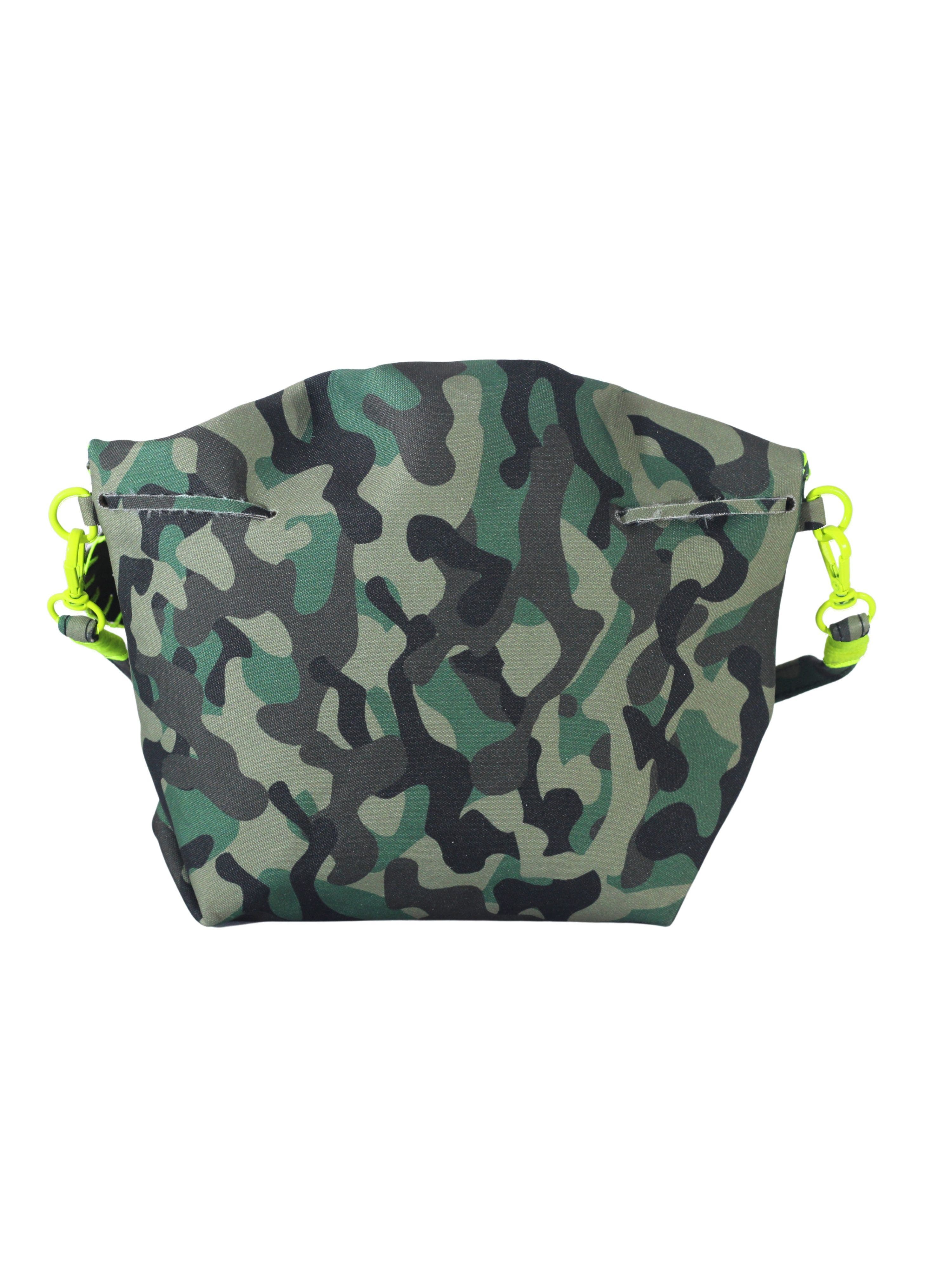 Carlos Falchi Medium Butterfly Suede Leather Bag, Alternate, color, Camouflage