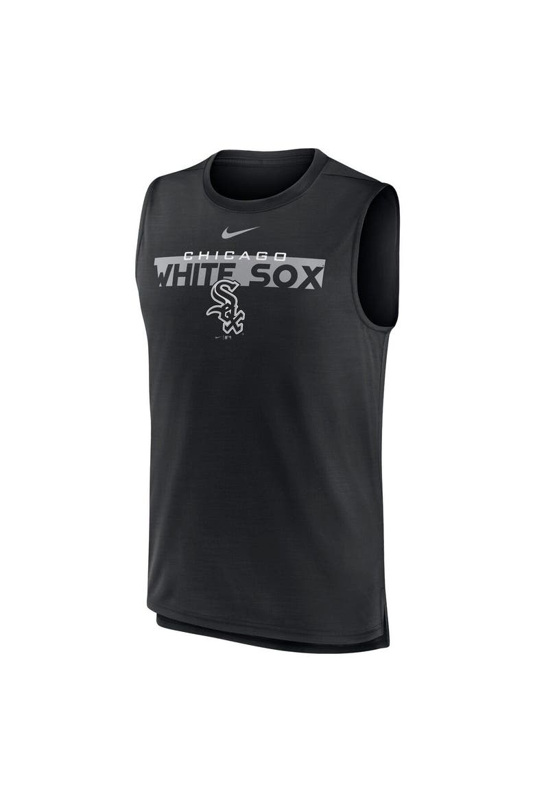 Men's Nike Black Chicago White Sox Knockout Stack Exceed Performance Muscle Tank Top, Alternate, color, Black