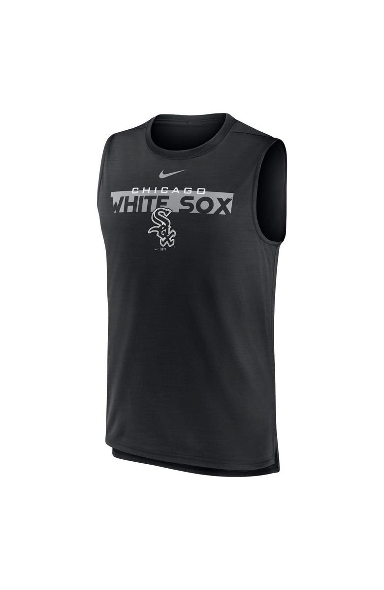 Nike Men's Nike Black Chicago White Sox Knockout Stack Exceed Performance Muscle Tank Top, Alternate, color,