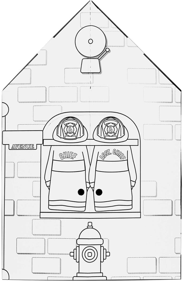 Easy Playhouse Police And Fire Station Kids Art & Craft, Alternate, color, Multicolored