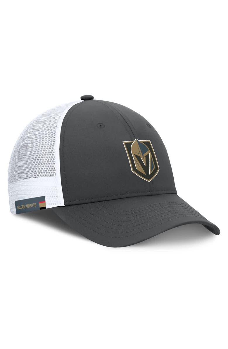 FANATICS Men's Fanatics Gray/White Vegas Golden Knights Authentic Pro Simple Rink Trucker Adjustable Hat, Alternate, color, Gray