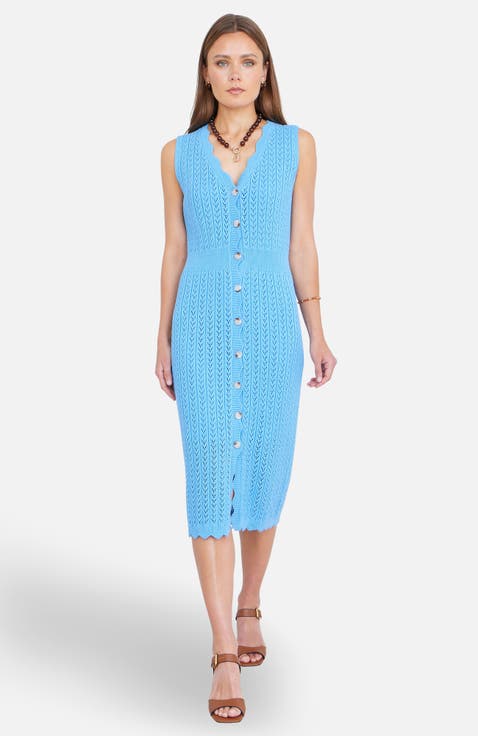 Cotton Scallop Crochet Knitted Dress