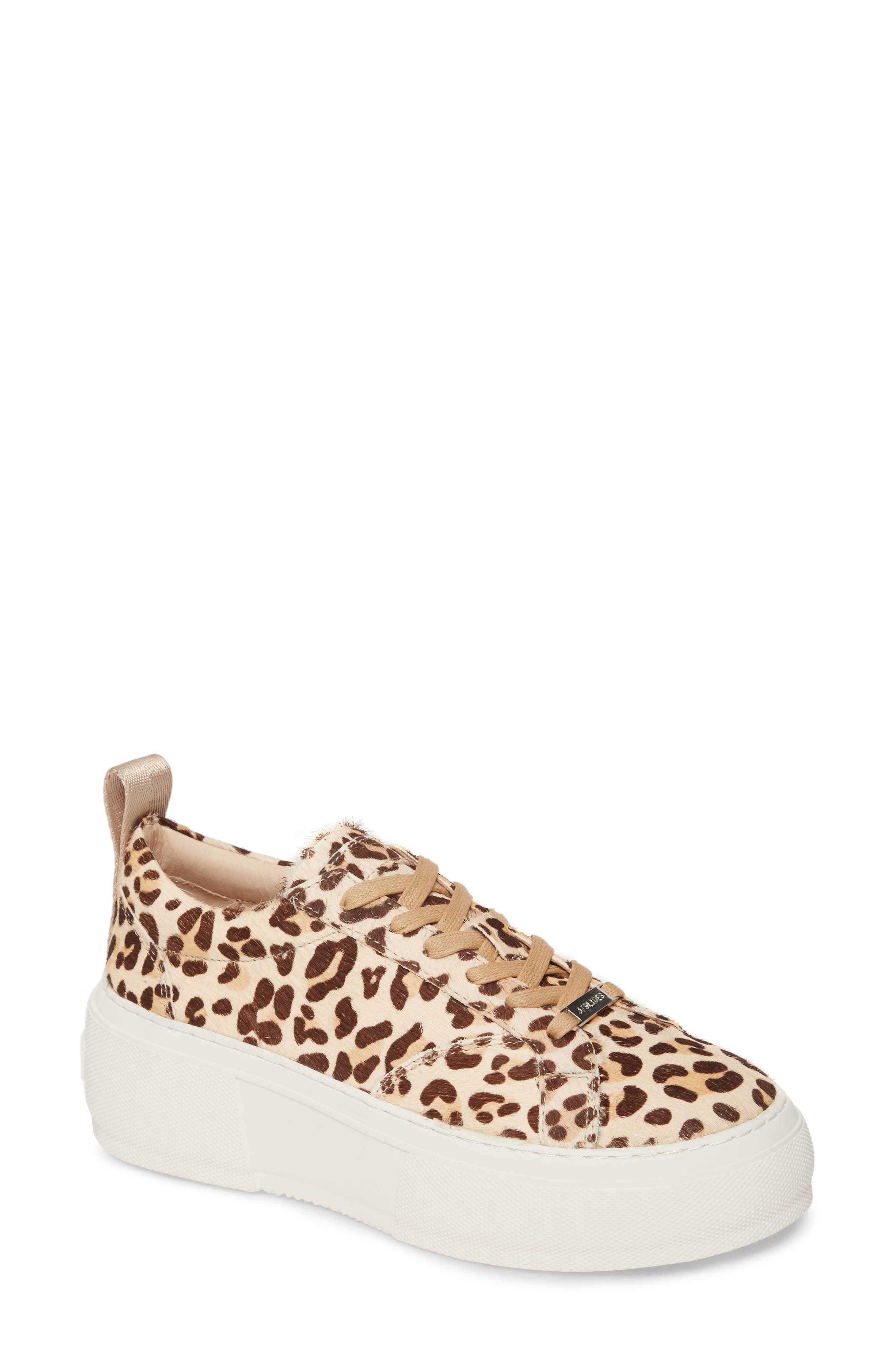 Courto Genuine Calf Hair Platform Sneaker, Main, color, NATURAL LEOPARD CALF HAIR