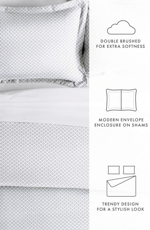 Homespun Ienjoy Home Premium Ultra Soft Polaris Pattern 3-piece Duvet Cover Set In White