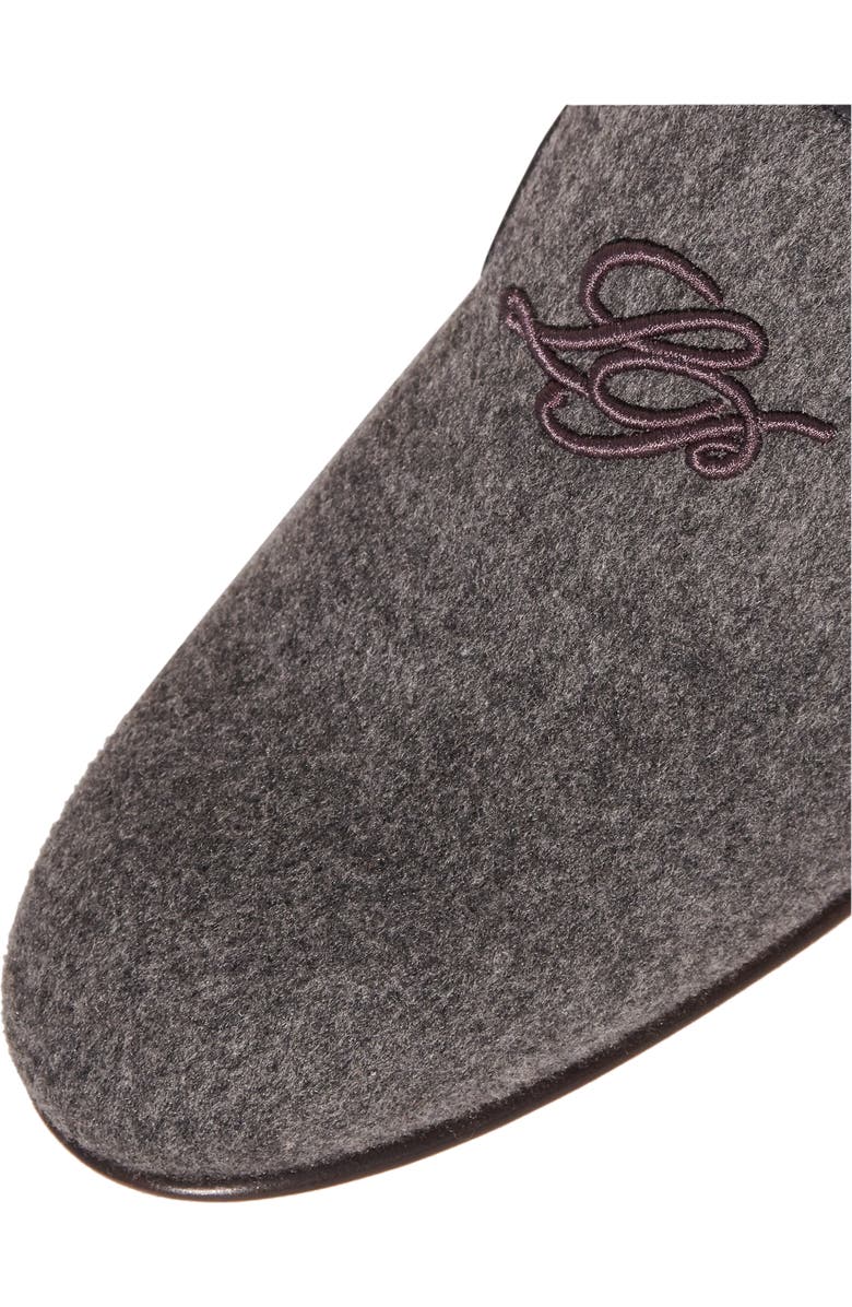 Loro Piana Anagram Cashmere Smoking Slipper, Alternate, color,