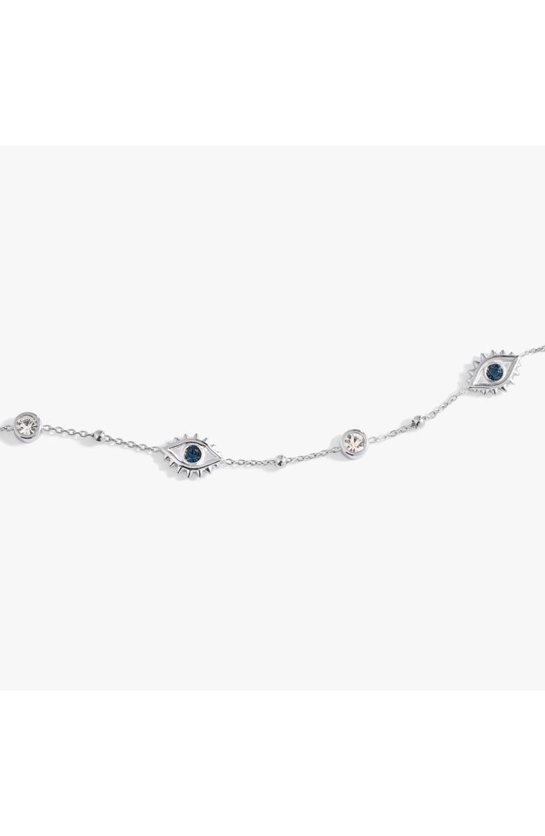 Alex and Ani Evil Eye Crystal Anklet, Alternate, color, Silver