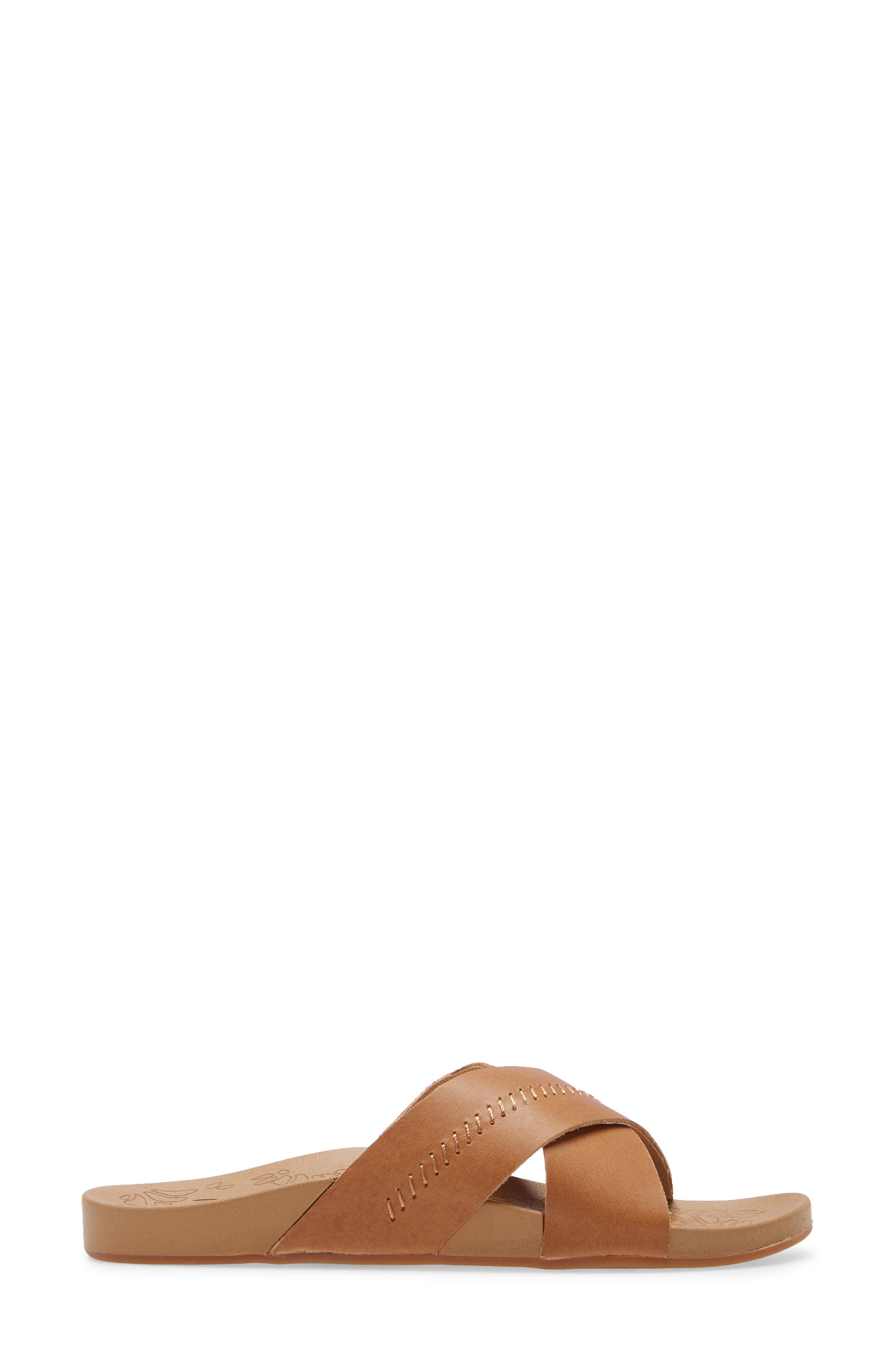 Kipea Olu Slide Sandal, Alternate, color, SAHARA / SAHARA