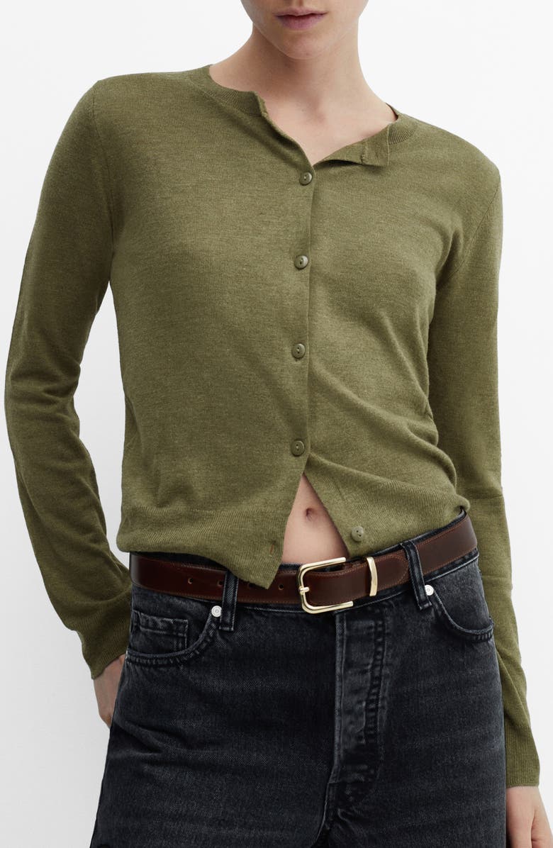 MANGO Button-Up Cardigan, Main, color,