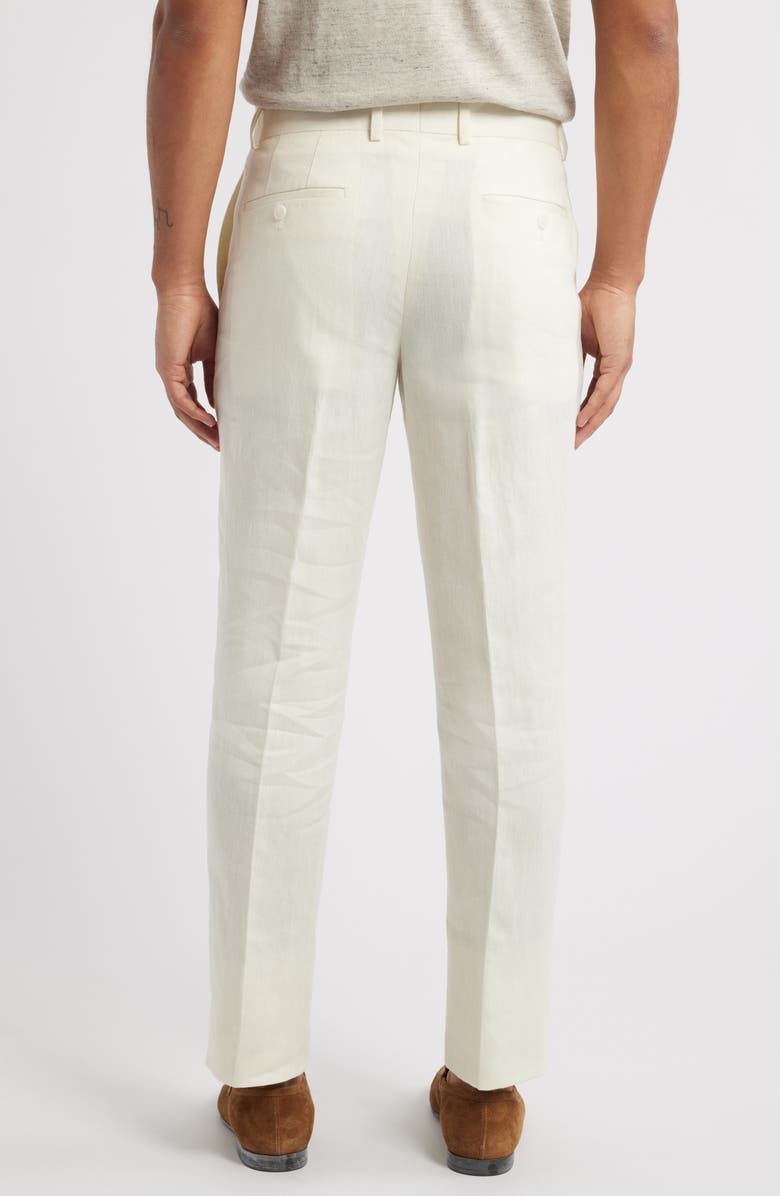 Nordstrom Henrik Trim Fit Italian Linen Suit Separate Pants, Alternate, color, Ivory Vanilla