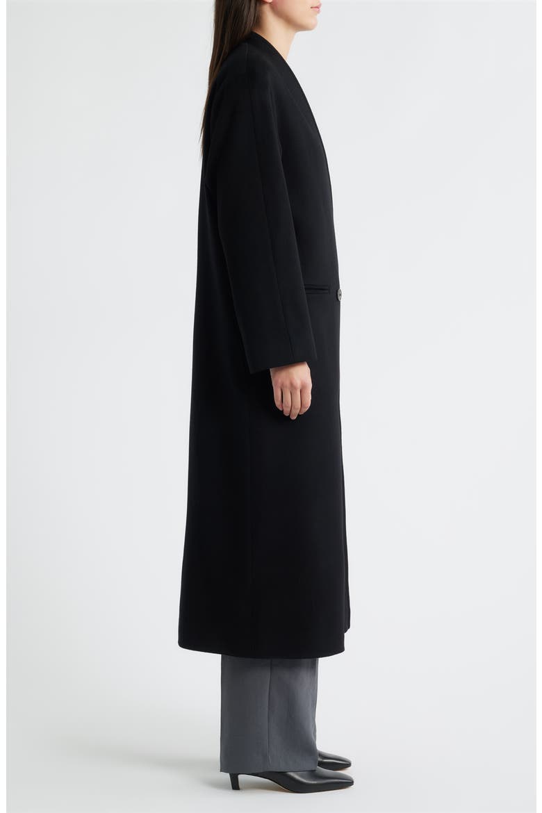 Layla Double Breasted Wool Coat, Alternate, color, BLACK