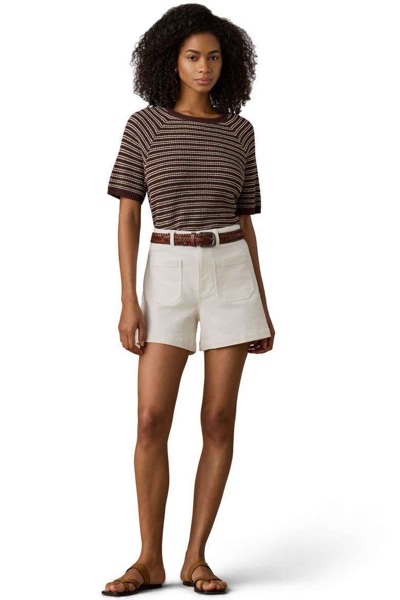 Miramar Stripe Linen & Organic Cotton Blend Sweater, Alternate, color, MOCHA STRIPE