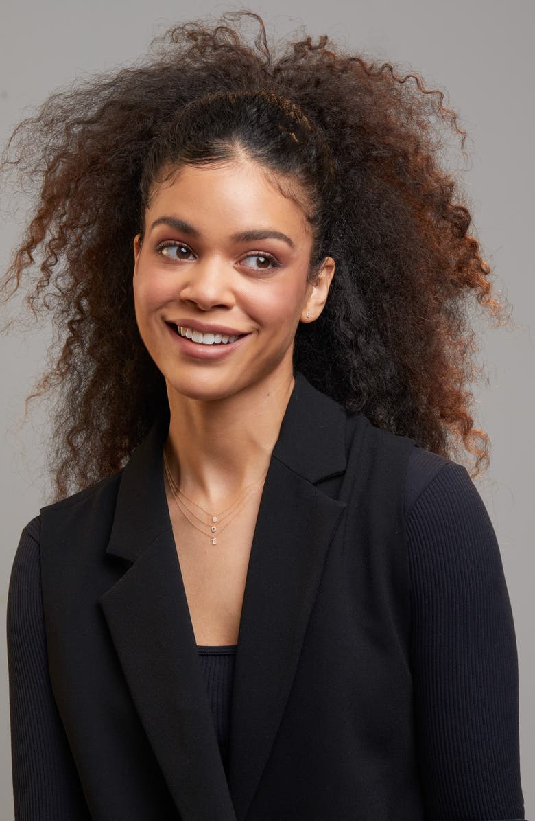 Bony Levy Icon Diamond Initial Pendant Necklace, Alternate, color, 18K White Gold - A