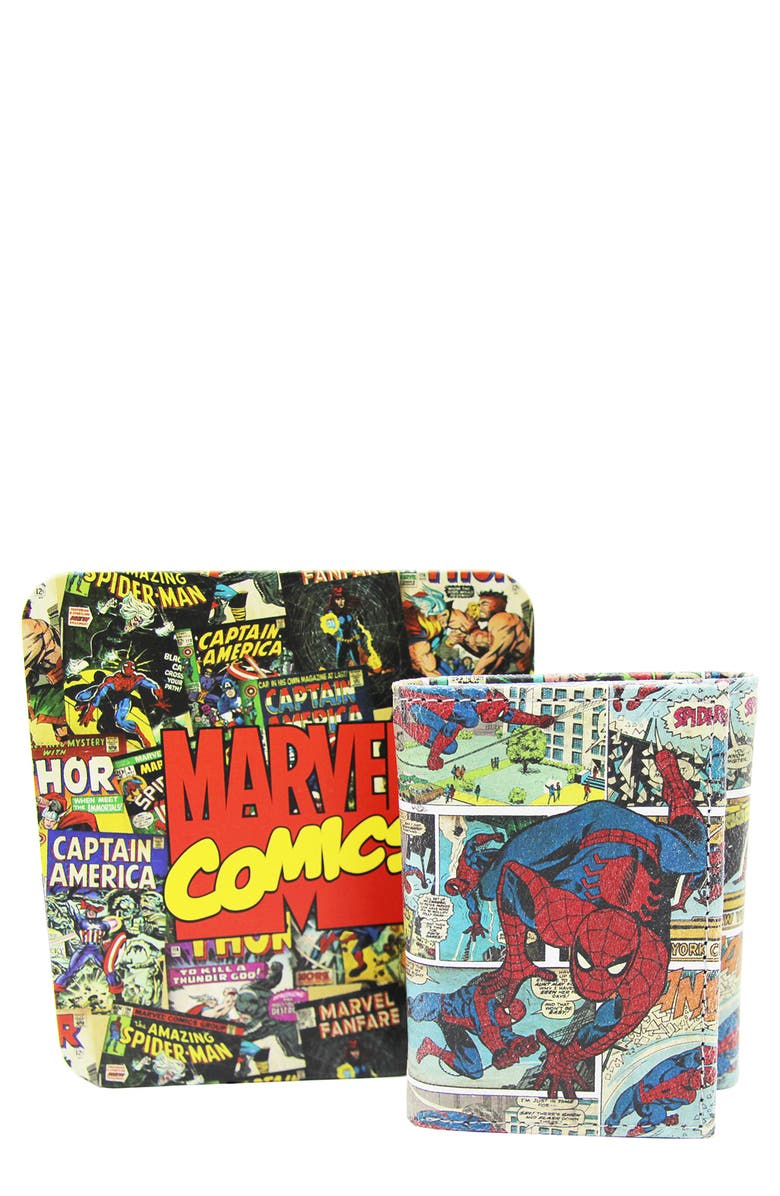 Marvel Comics Leather Wallet, Main, color, 