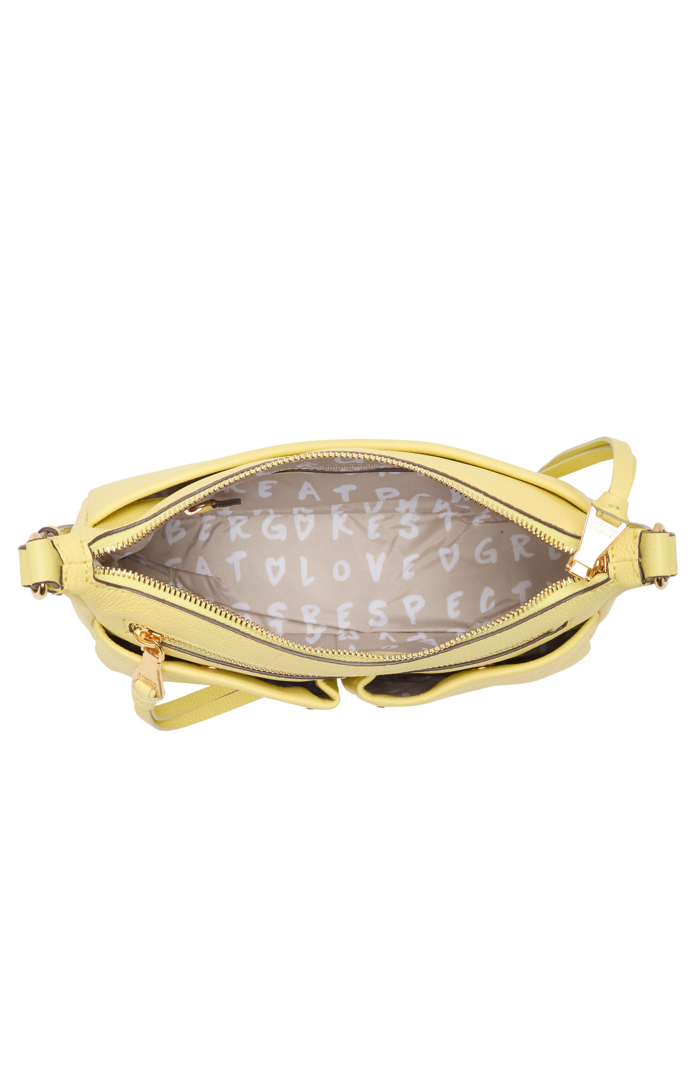 AIMEE Vistas Leather Crossbody Bag, Alternate, color, Banana Cream