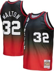 Mitchell & Ness Men's Mitchell & Ness Bill Walton Red/Black Portland Trail Blazers 1976/77 Hardwood Classics Fadeaway Swingman Player Jersey