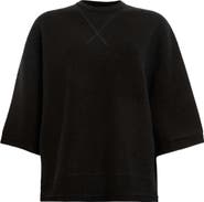 AllSaints Nika Elbow Sleeve Wool Sweatshirt