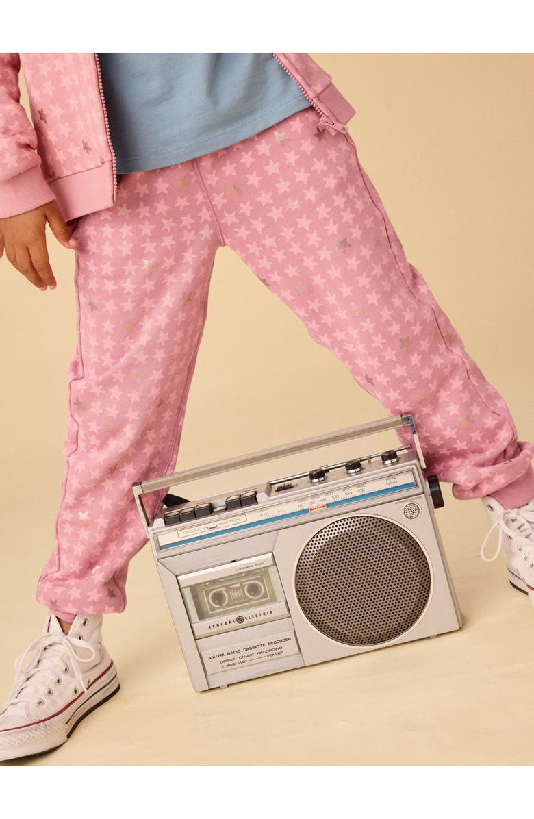 Tea Collection Going Places Joggers, Alternate, color, Metallic Stars