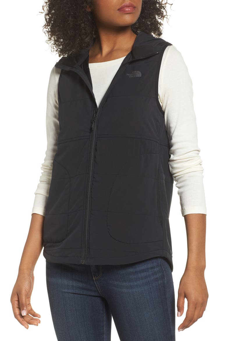 Mountain Sweatshirt Insulated Hooded Vest, Main, color, TNF BLACK