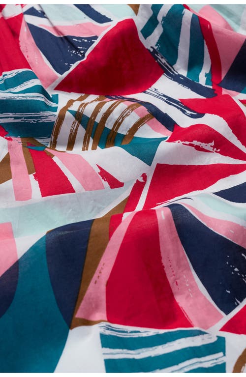 Shop Seasalt Cornwall Mevagissey Organic Cotton Midi Skirt In Spinnaker Sails Chalk