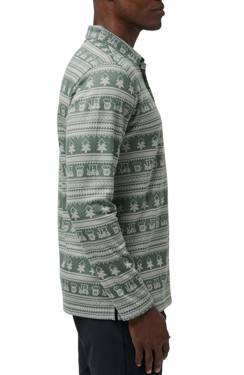 TravisMathew Record Time Long Sleeve Polo, Alternate, color, Laurel