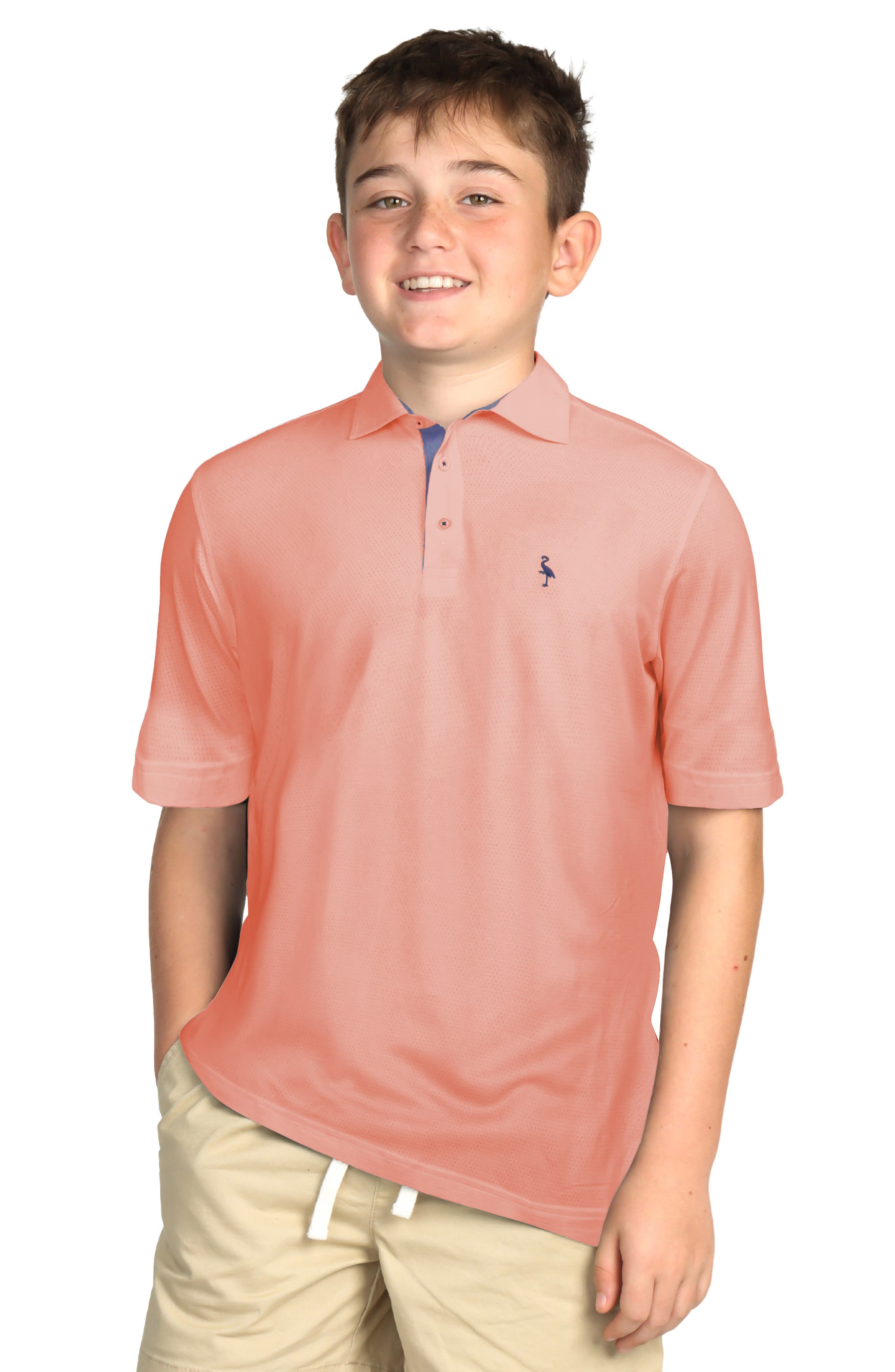 Kids' Perforated Mesh Polo