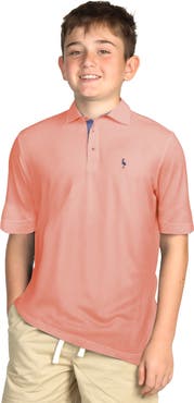 TailorByrd Kids' Perforated Mesh Polo