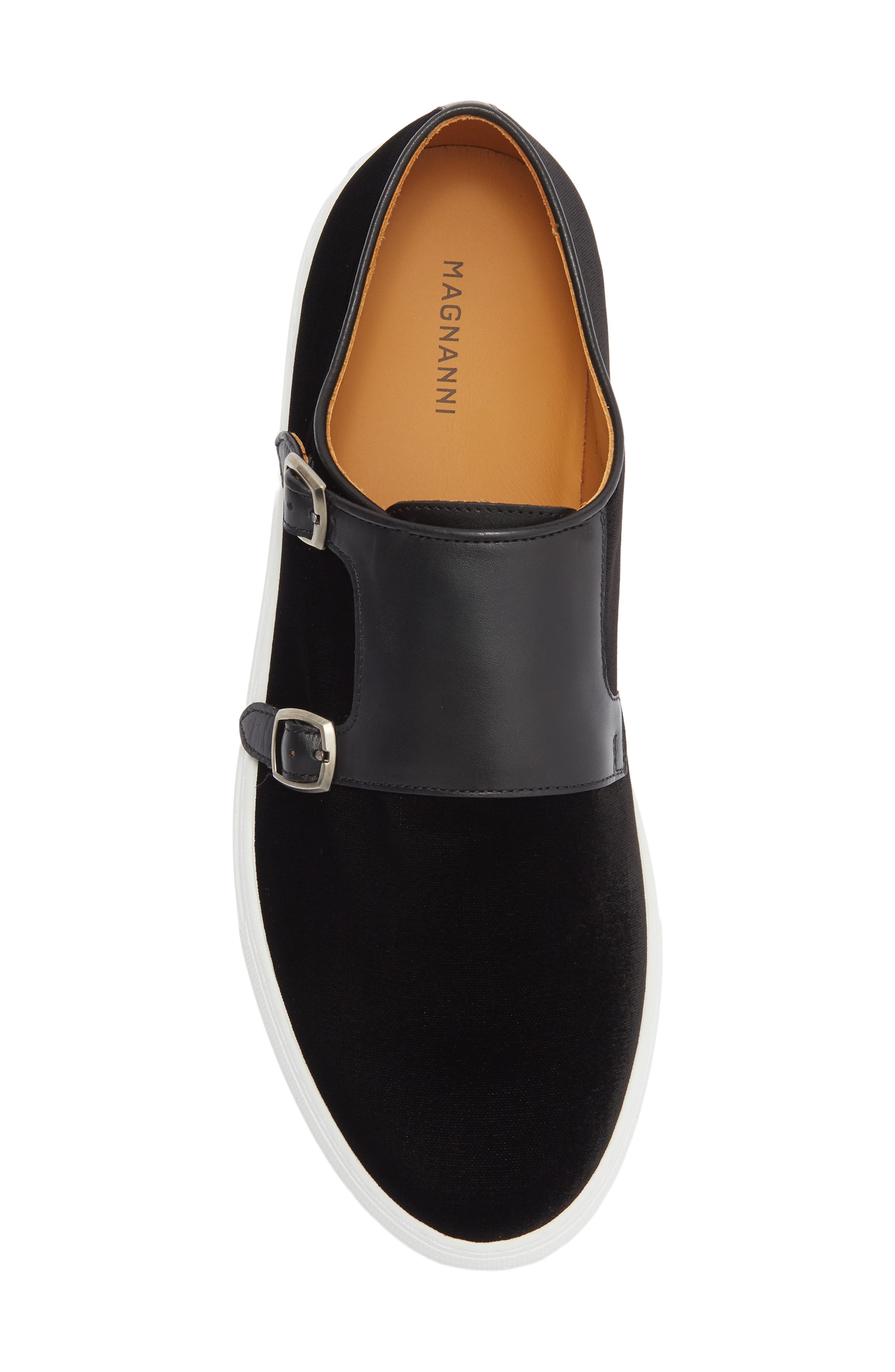 Magnanni Nemes Monk Strap Sneaker, Alternate, color, Black