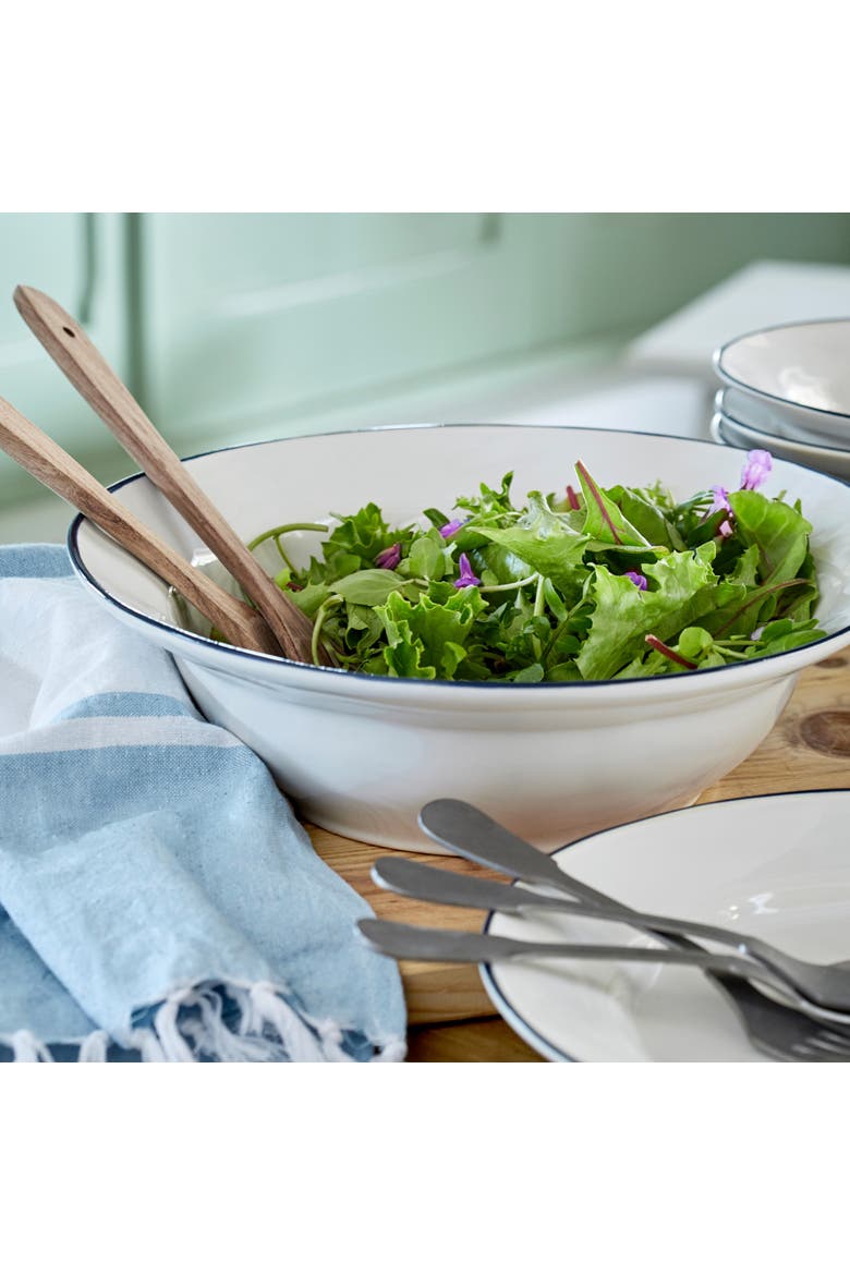 Beja Serving bowl, Main, color, White & blue