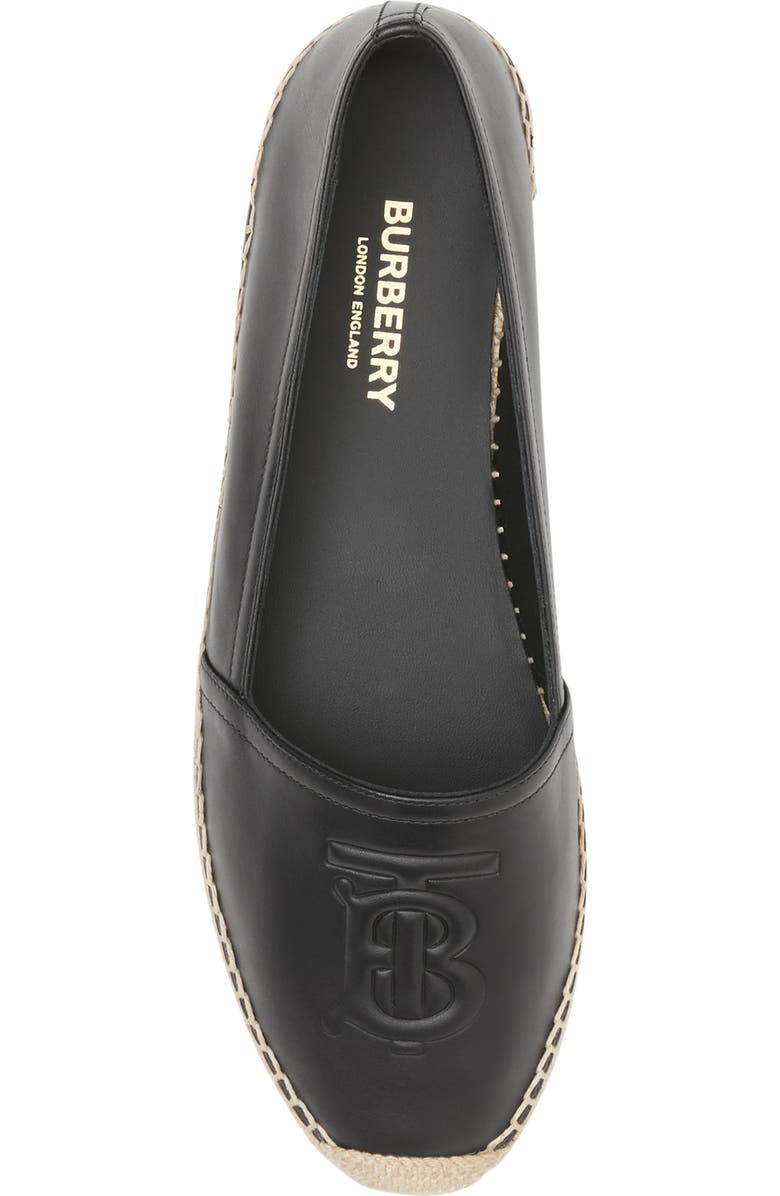 Burberry Tabitha Logo Monogram Espadrille Flat, Alternate, color,