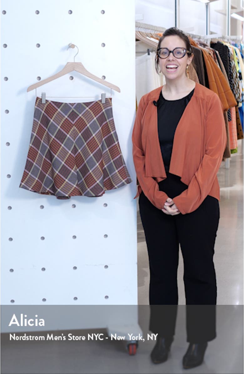 Kora Plaid Flared Miniskirt, sales video thumbnail