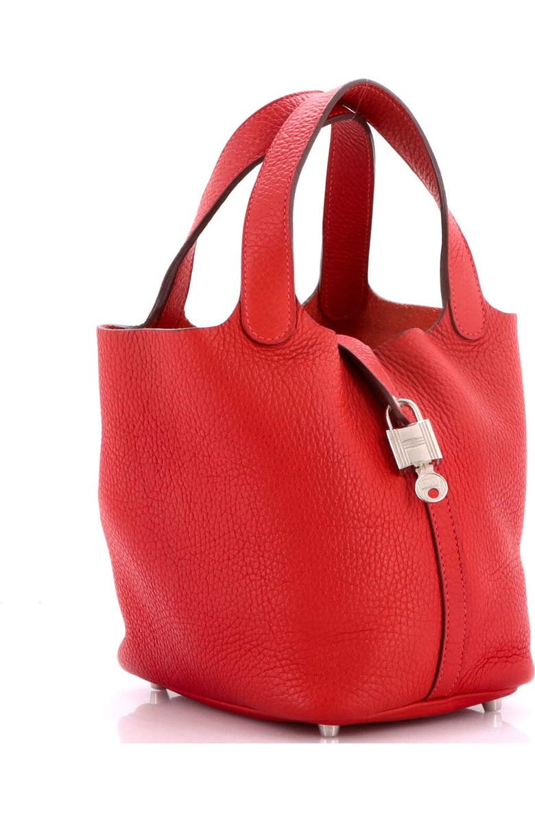 Pre-Owned Hermes Picotin Lock Bag Clemence PM, Alternate, color, Rouge Vif