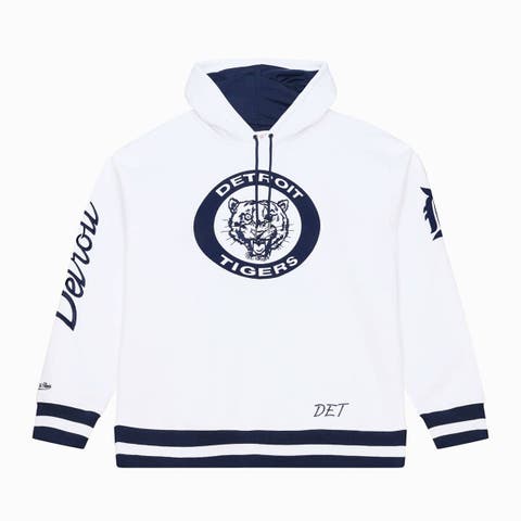 Men's Mitchell & Ness  White Detroit Tigers Cooperstown Collection Fleece Hoodie