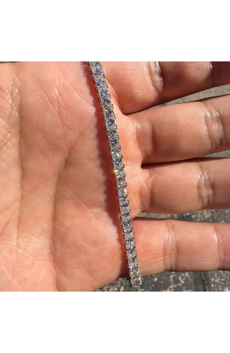 Bliss Diamond 9.20Ct Princess Cut Diamond 7" Tennis Bracelet 14k Gold Lab Grown, Alternate, color, 