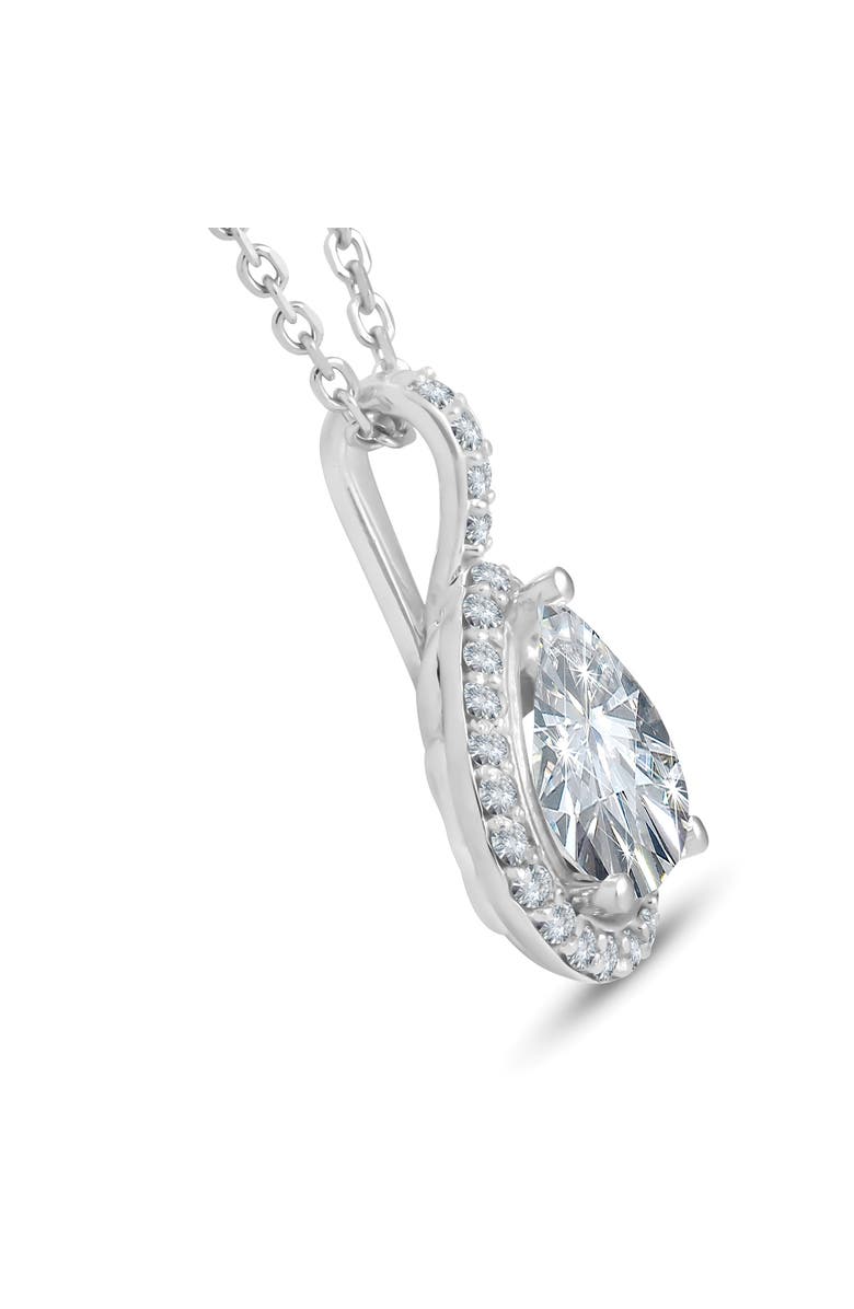 Bliss Diamond 1 1/4Ct Pear Shape Halo Diamond Pendant 14k Gold Necklace Lab Grown, Alternate, color,