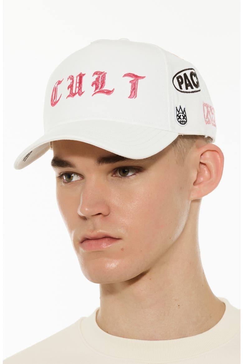 Embroidered Logo Trucker Hat, Alternate, color, WINTER WHITE