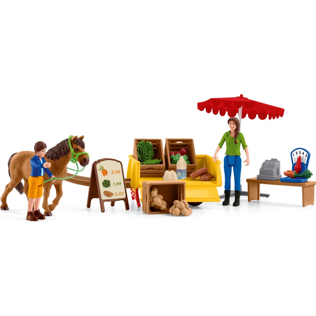 Schleich Farm World Sunny Day Mobile Farm Stand, 21 Pieces in Multicolored at Nordstrom