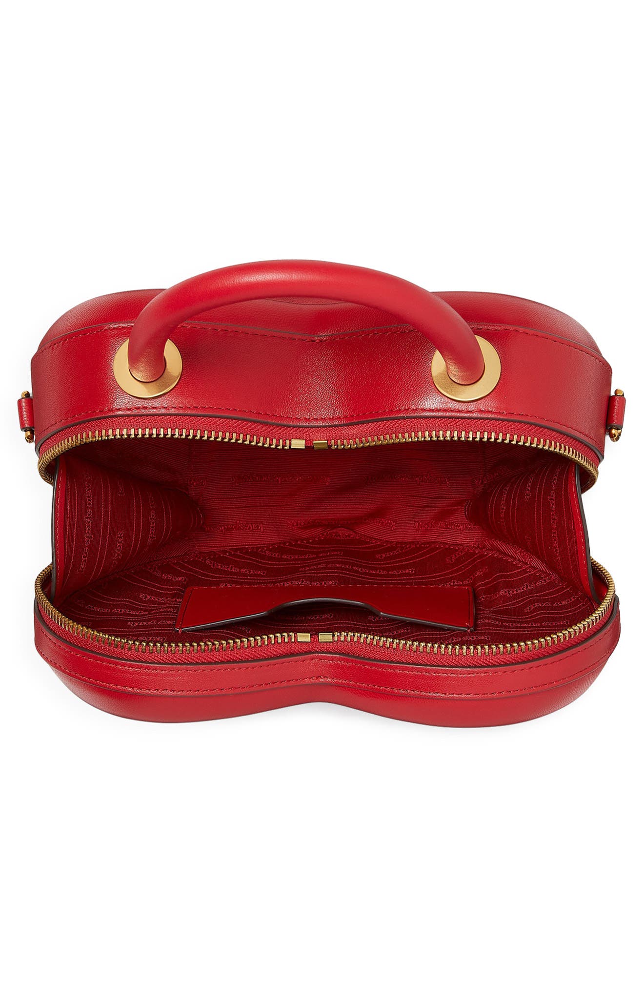3d heart leather crossbody bag, Alternate, color, PERFECT CHERRY