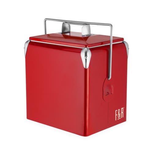 Foster & Rye Vintage Metal Cooler In Red