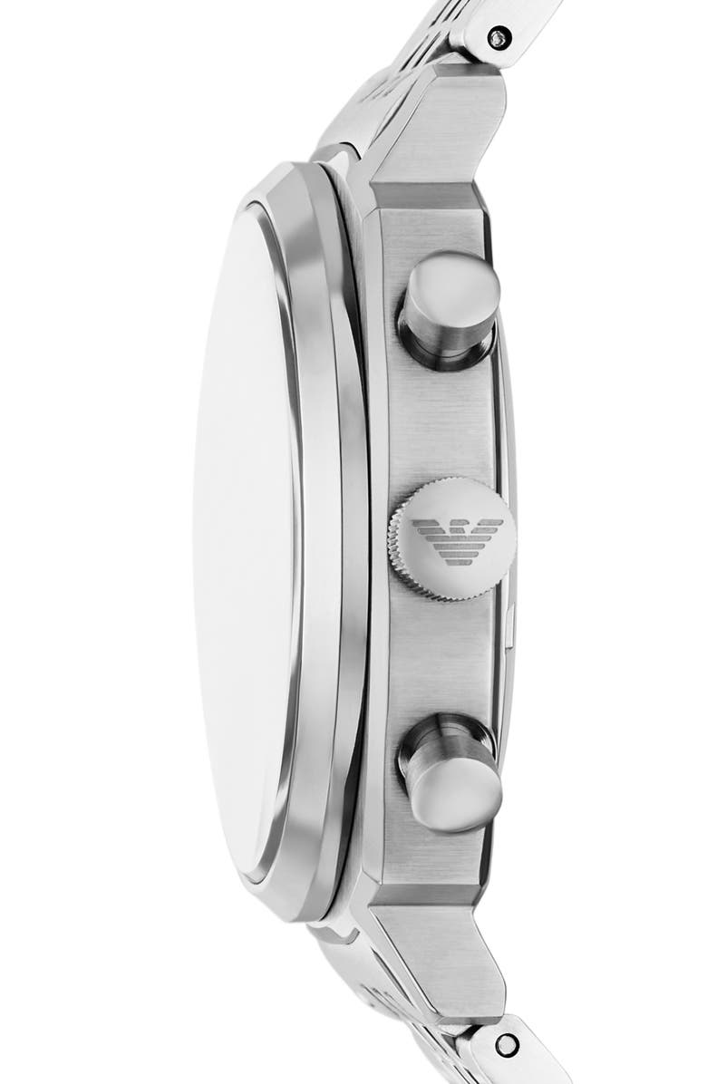 Emporio Armani Chronograph Bracelet Watch, 40mm, Alternate, color, Silver