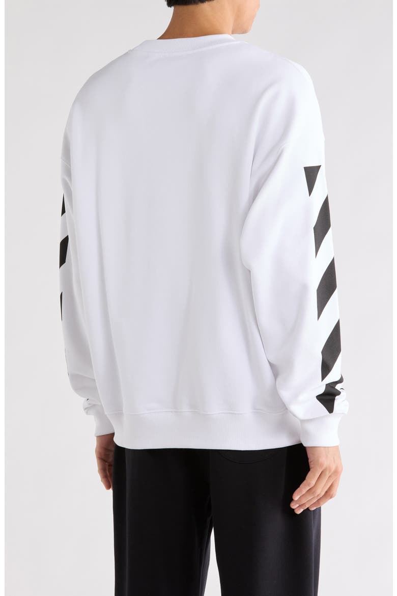 Diagonal Skate Long Sleeve T-Shirt, Alternate, color, WHITE-BLACK