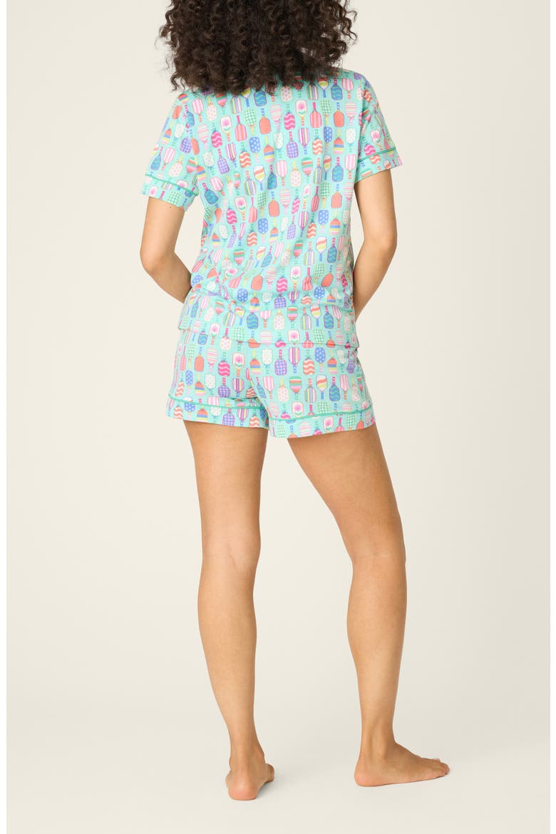 Whimsy Print Short Pajamas, Alternate, color, OASIS BLUE