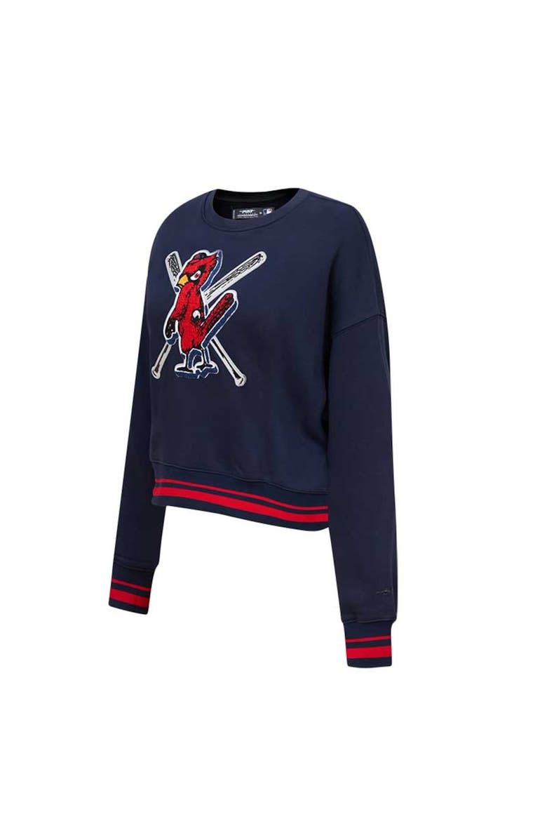 Women's Pro Standard Navy St. Louis Cardinals Mash Up Pullover Sweatshirt, Alternate, color, Navy