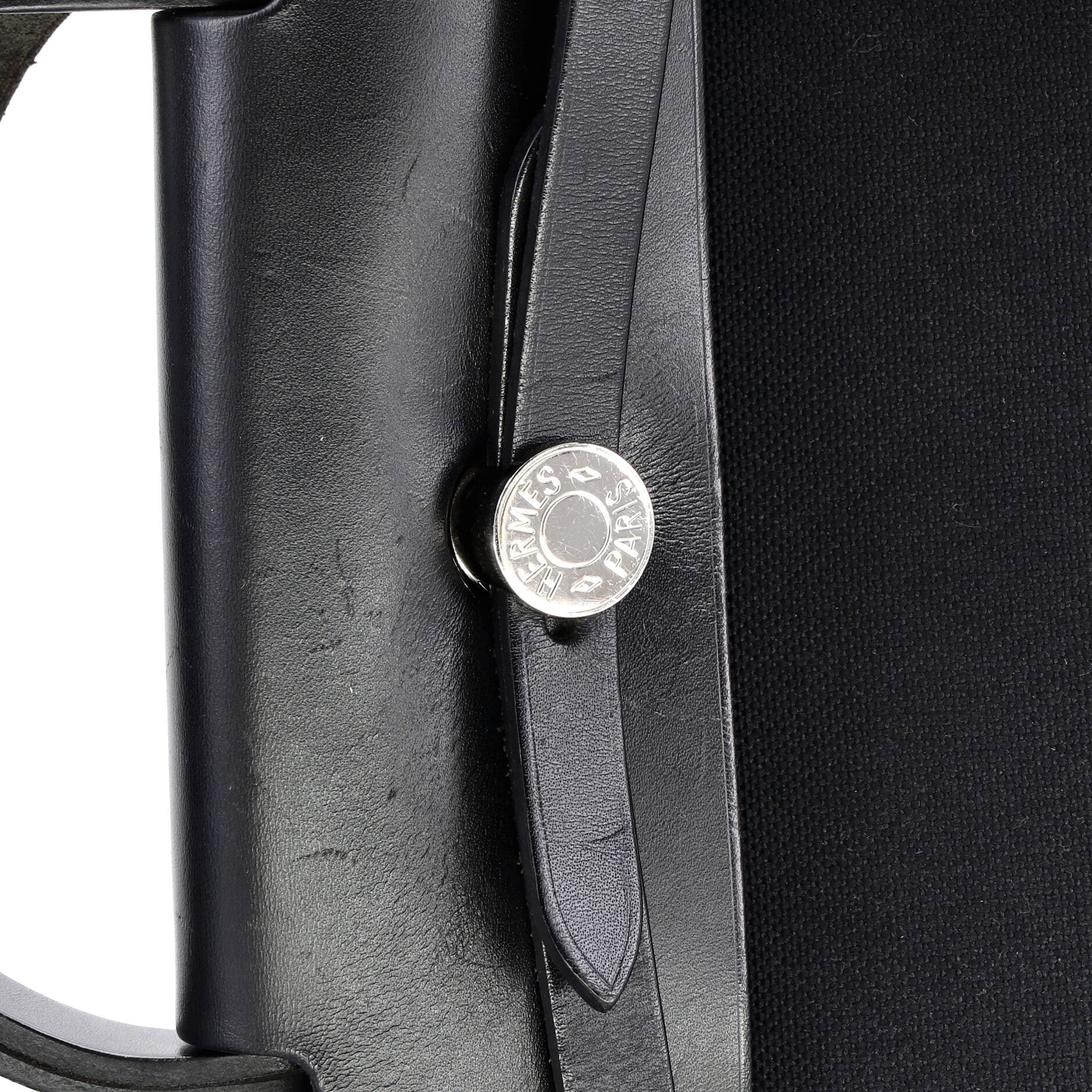 Pre-Owned Hermes Herbag Zip Leather and Toile 31, Alternate, color, 