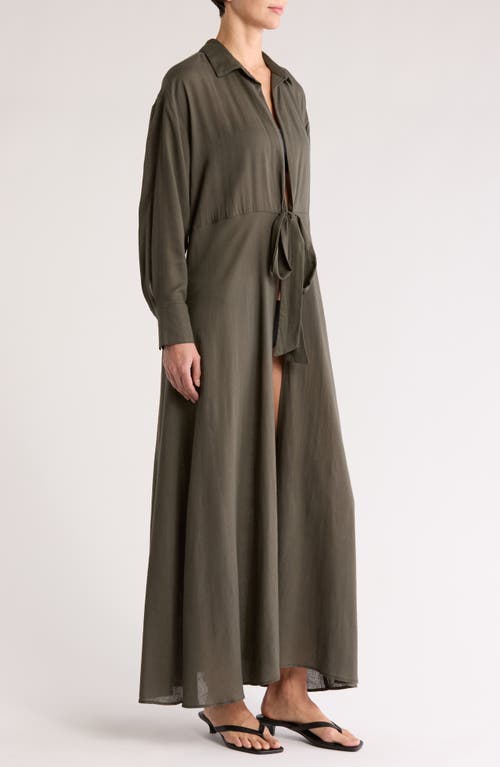 BOAMAR BOAMAR ROSALIE LONG SLEEVE COVER-UP MAXI DRESS 