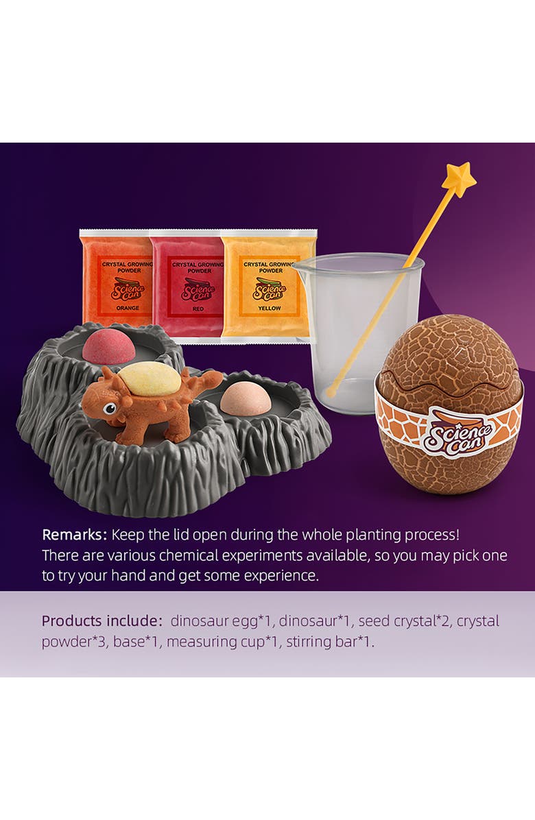 Science Can Crystal Dinosaur Growing Kit Ankylosaurus, Alternate, color, Multicolored