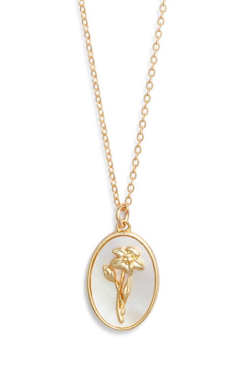 Katrina Birth Flower Pendant Necklace