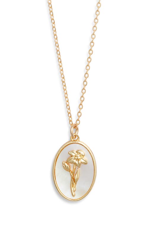 Set & Stones Katrina Birth Flower Pendant Necklace
