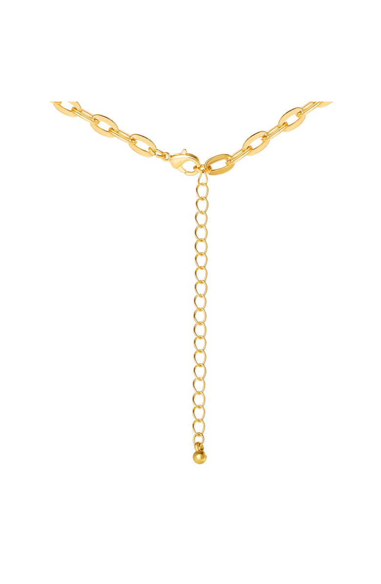 Jessica Simpson Resin Stone Dangle Pendant Necklace for Women, 18"+3" Gold-Tone Statement Necklace, Alternate, color, Gold Tone