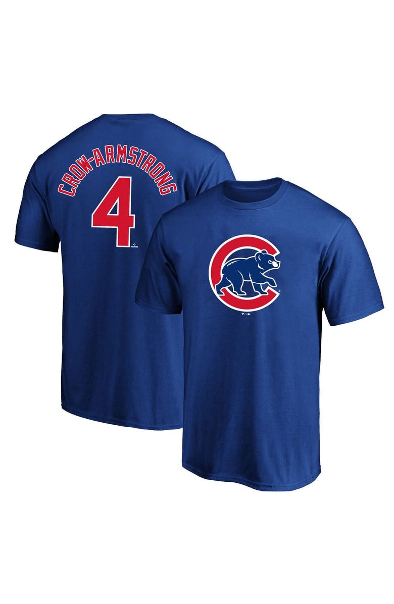 FANATICS Men's Fanatics Pete Crow-Armstrong Royal Chicago Cubs Big & Tall Name & Number T-Shirt, Alternate, color, Royal