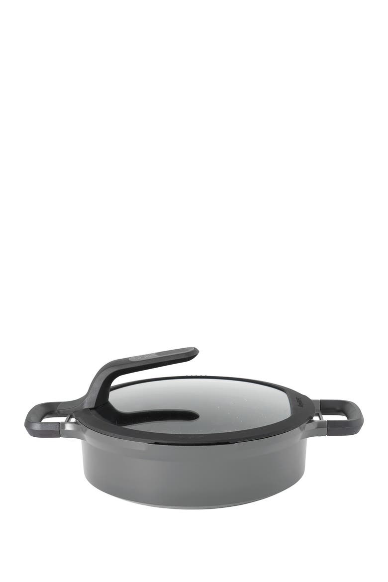 Grey Gem 4.1 qt. Non-Stick Covered 2-Handled Saute Pan, Main, color, GREY